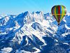 Winter balloon flight in the Austrian Alps